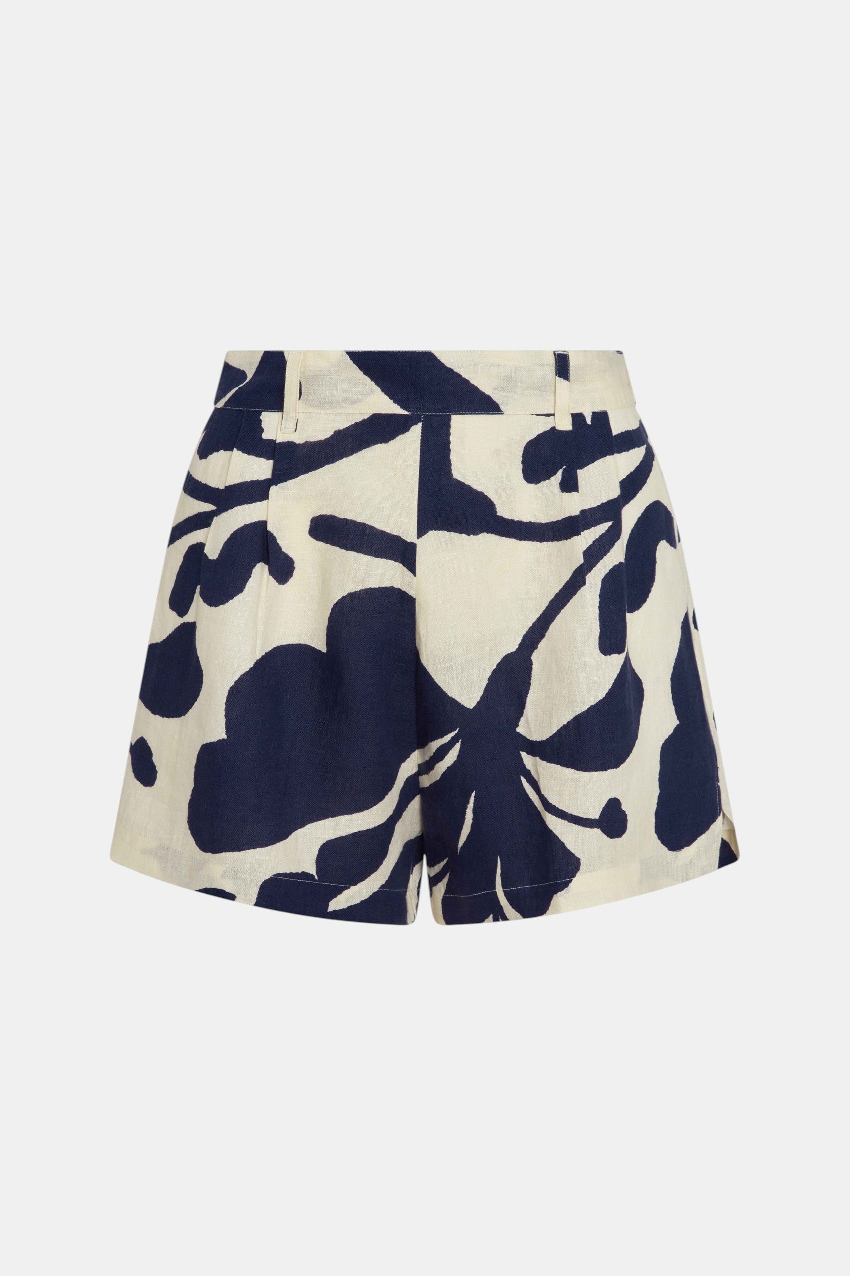 Leinen Shorts Night Flower
